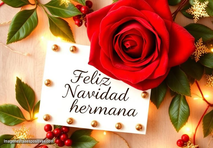Frases Feliz Navidad y Año Nuevo Hermana