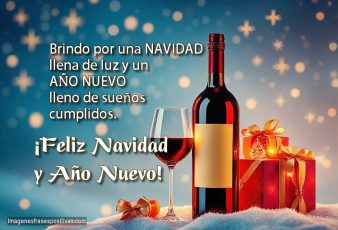 Frases bonitas para desear y Brindar Feliz Navidad y Año Nuevo