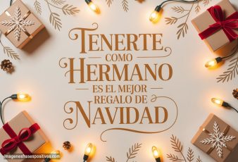 Frases bonitas y deseos navideños para Hermano