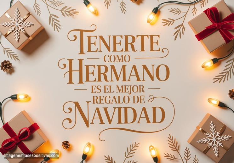 Frases bonitas y deseos navideños para Hermano