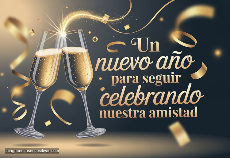 Frases cortas y deseos Feliz año nuevo para amistades
