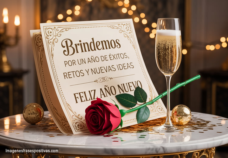 Frases cortas y emotivas Para un brindis de Año Nuevo