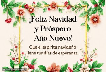 Frases de Feliz Navidad y próspero año nuevo