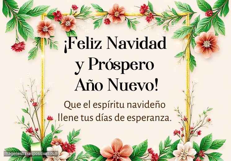 Frases de Feliz Navidad y próspero año nuevo