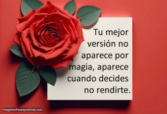 Tu mejor versión no aparece por magia, aparece cuando decides no rendirte.